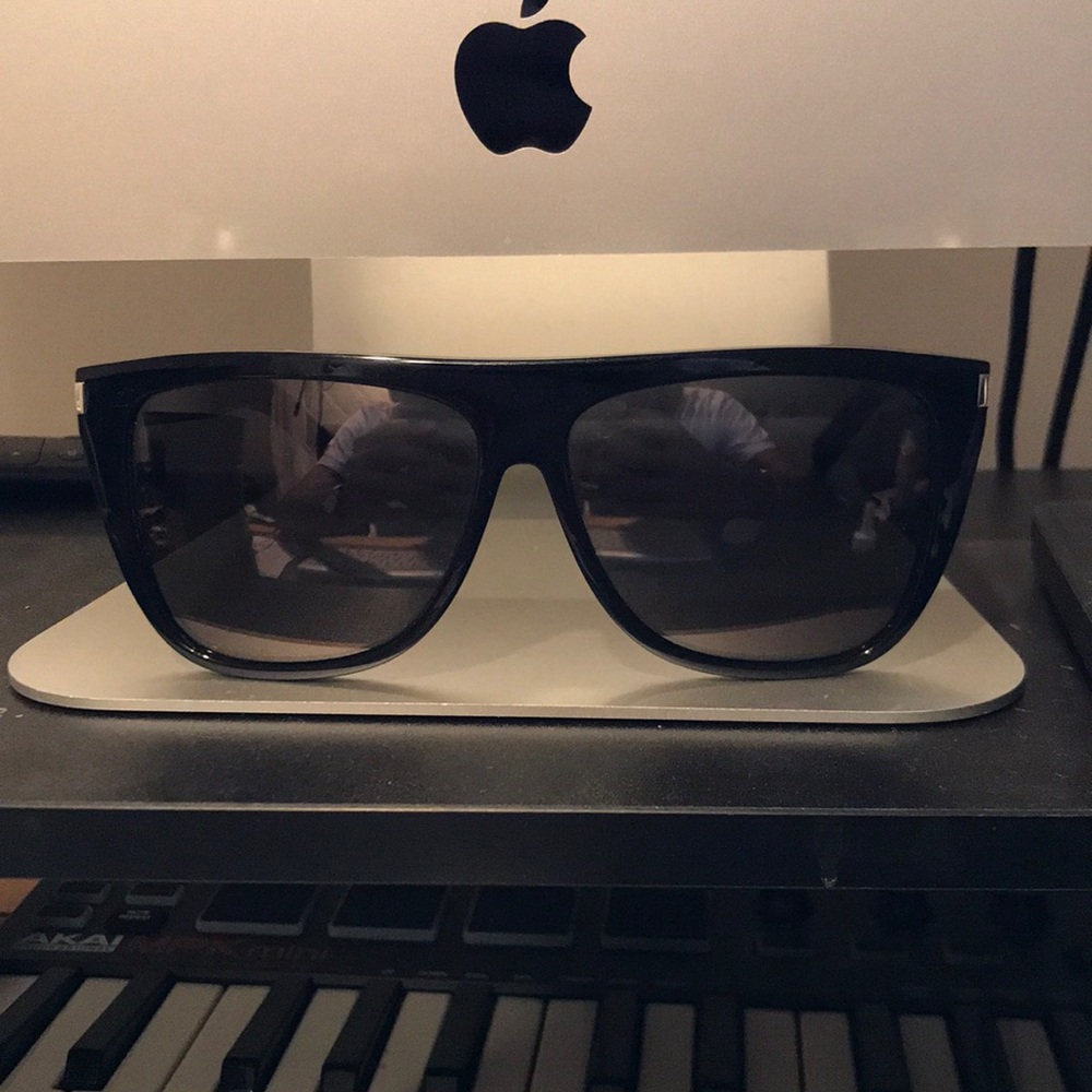 SAINT LAURENT Flat-top acetate sunglasses